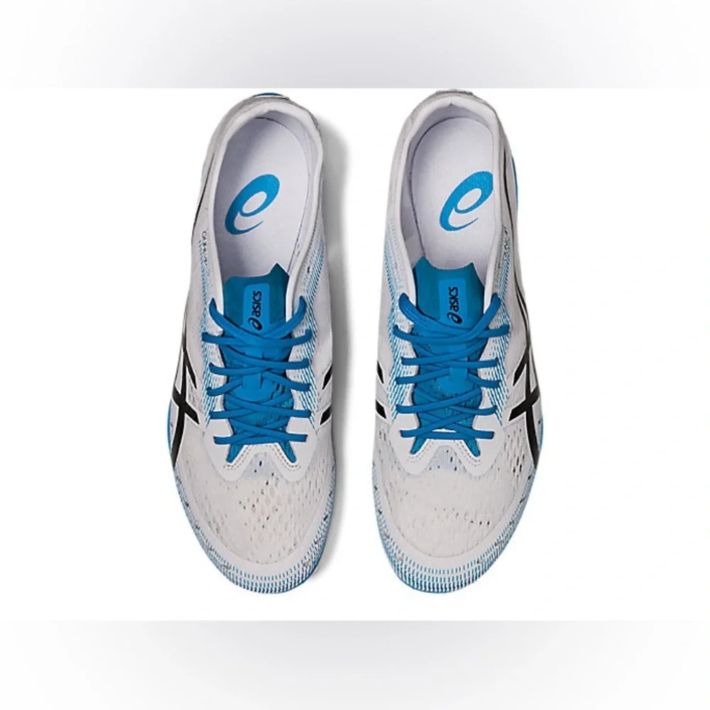 ASICS Men's Track Shoes White and Blue Unisex / GUN LAP 2 / Size 10